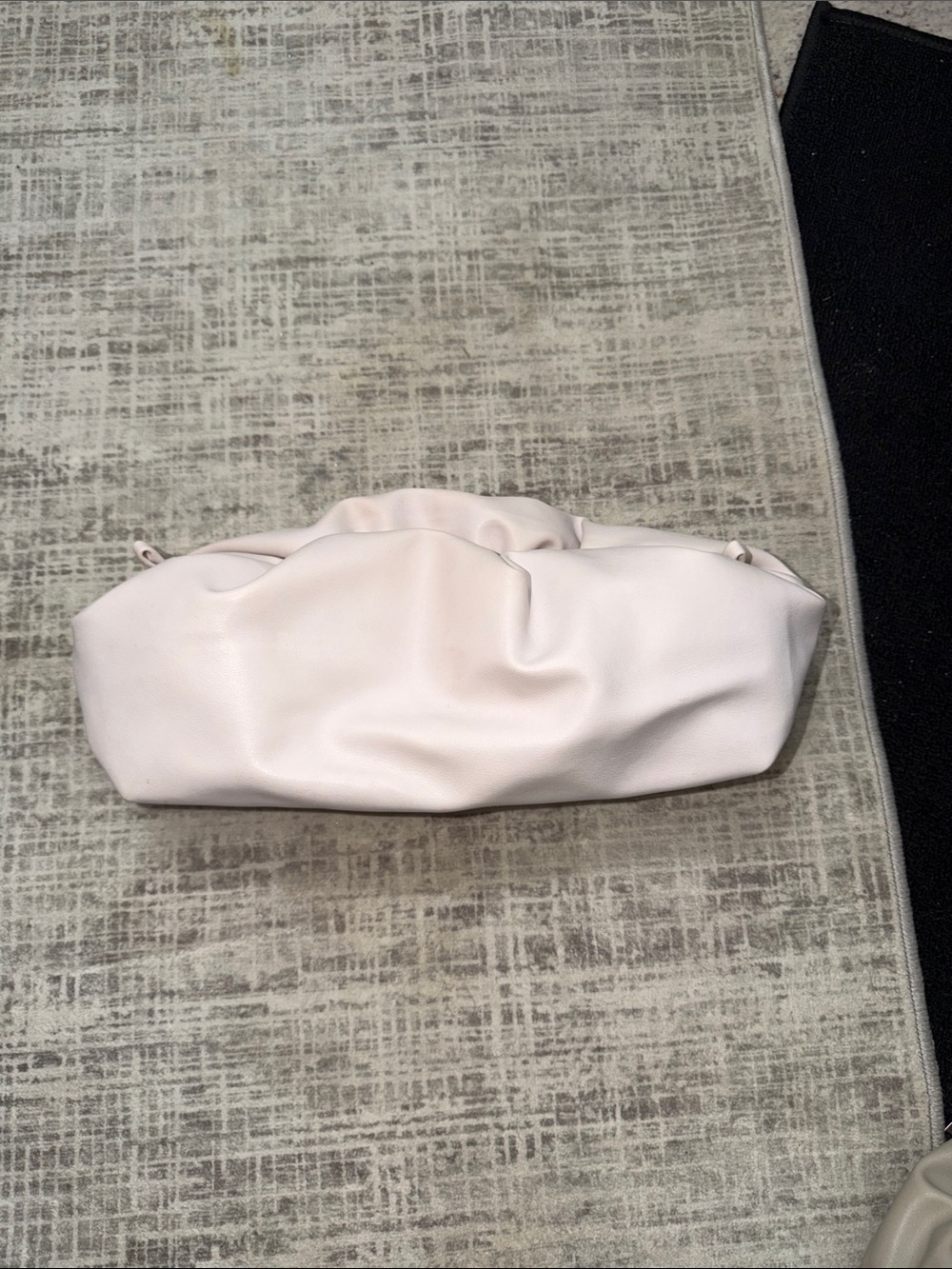 Women’s Soft Gathered Clutch in chic Creme ivory